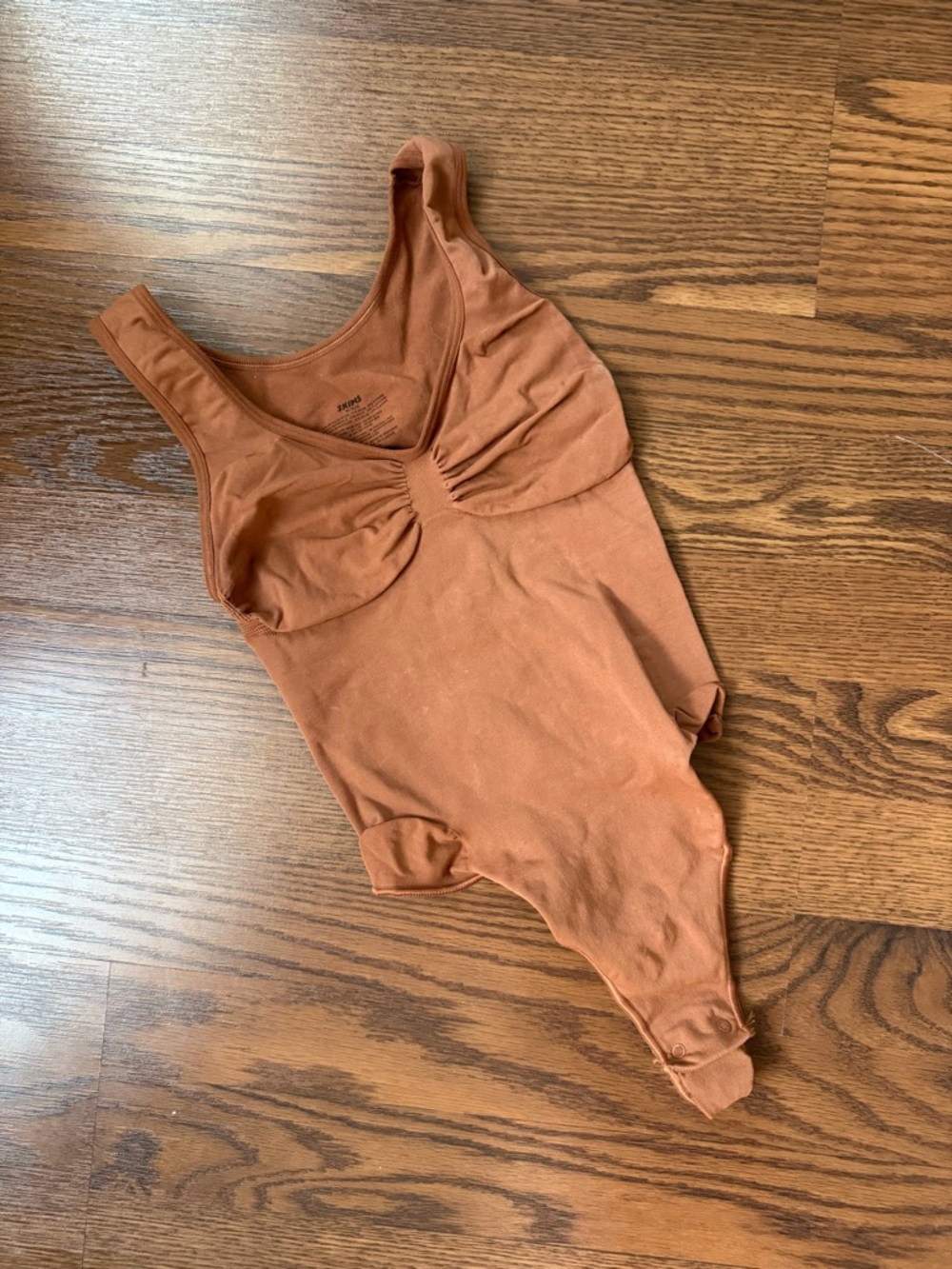 SKIMS Brown Scoop Neck Bodysuit